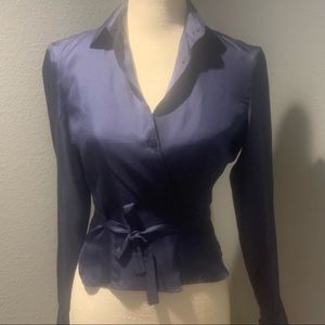 Emporio Armani Silk navy blouse